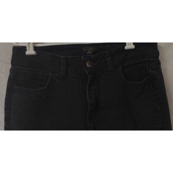 Riders By Lee Jeans Women Size 12L (32x34) Mid Rise Boot Cut Black Denim Jeans - Picture 13 of 15